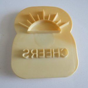 TOAST STAMPER 80s Embosser with 1" magnet vintage "Cheers" Sun Coming Up